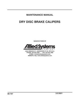 Dry Disc Brake Calipers