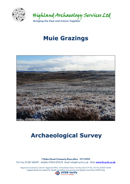Muie Grazings Archaeological Survey