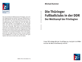 Die Thüringer Fußballclubs in Der DDR. Der Wettkampf Der Privilegien