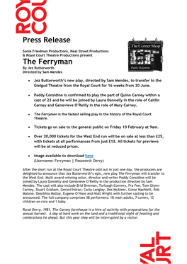 Press Release the Ferryman