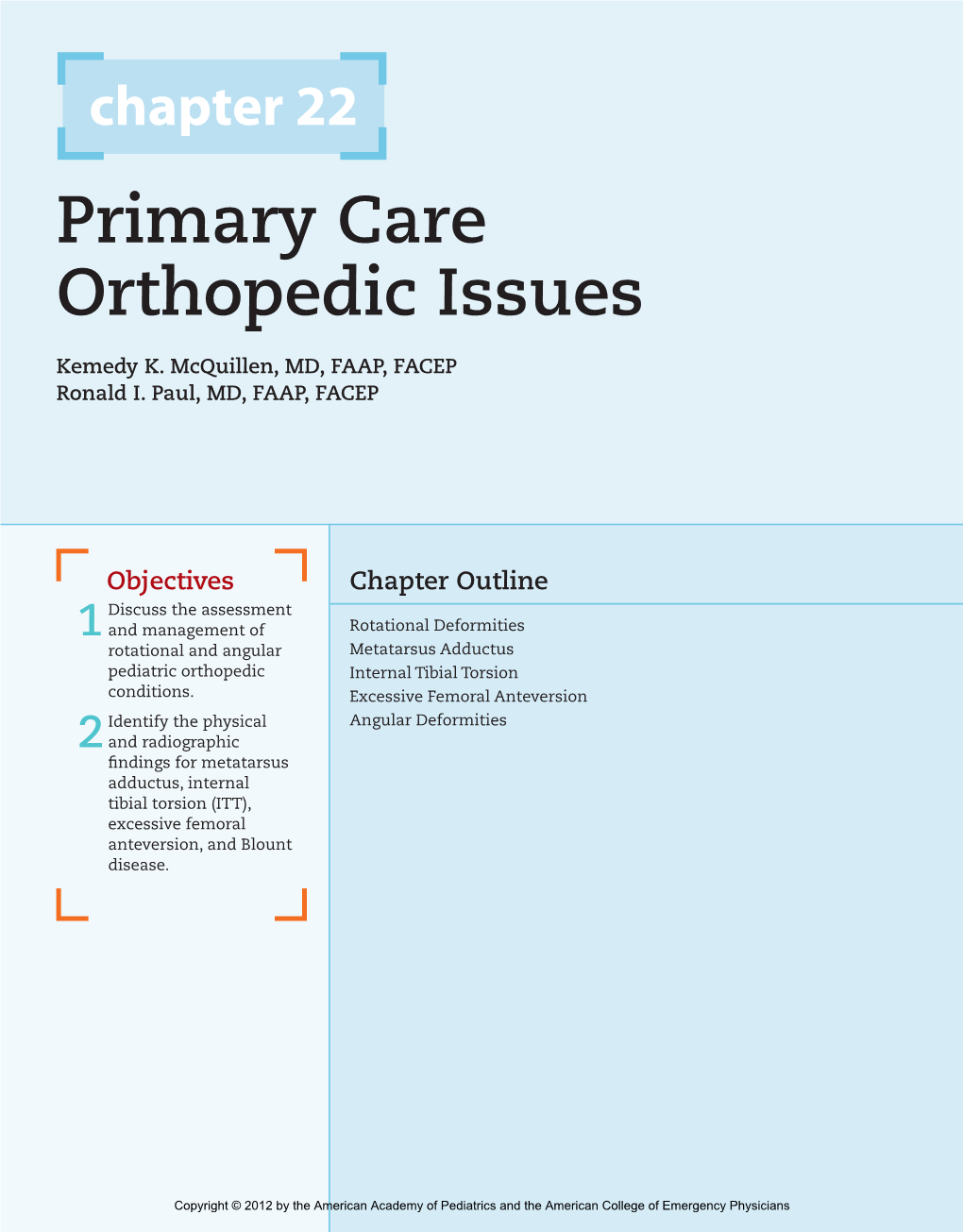 Primary Care Orthopedic Issues