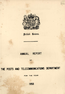 1958 Annual Report Tine Posts and Telecommunications