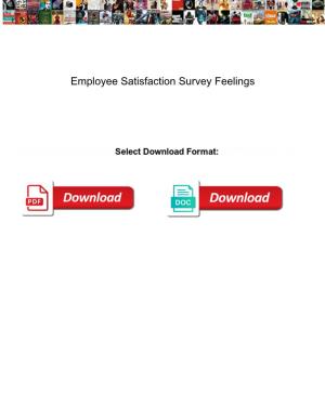 Employee Satisfaction Survey Feelings