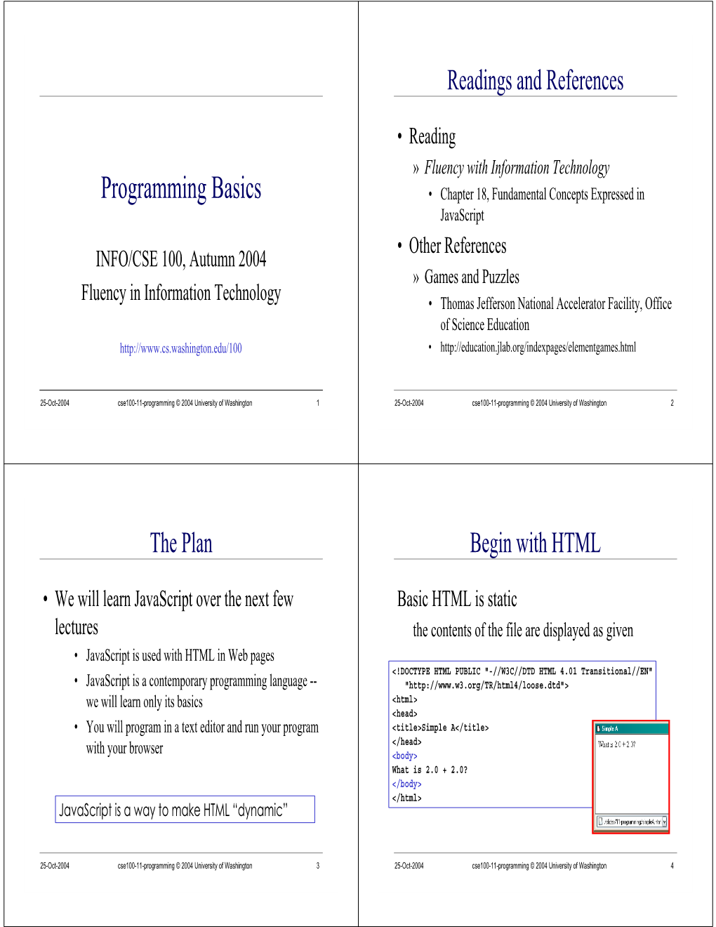 Programming Basics