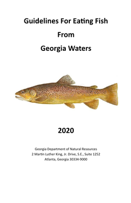 Guidelines for Eating Fish from Georgia Waters 2020