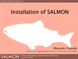 Installation of SALMON