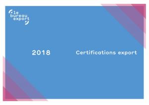 Certifications Export 2018