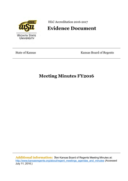 KBOR Meeting Minutes FY2016