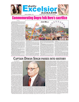 Commemorating Dogra Folk Hero's Sacrifice