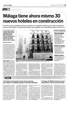Málaga Tiene Ahora Mismo 30 Nuevos Hoteles En Construcción