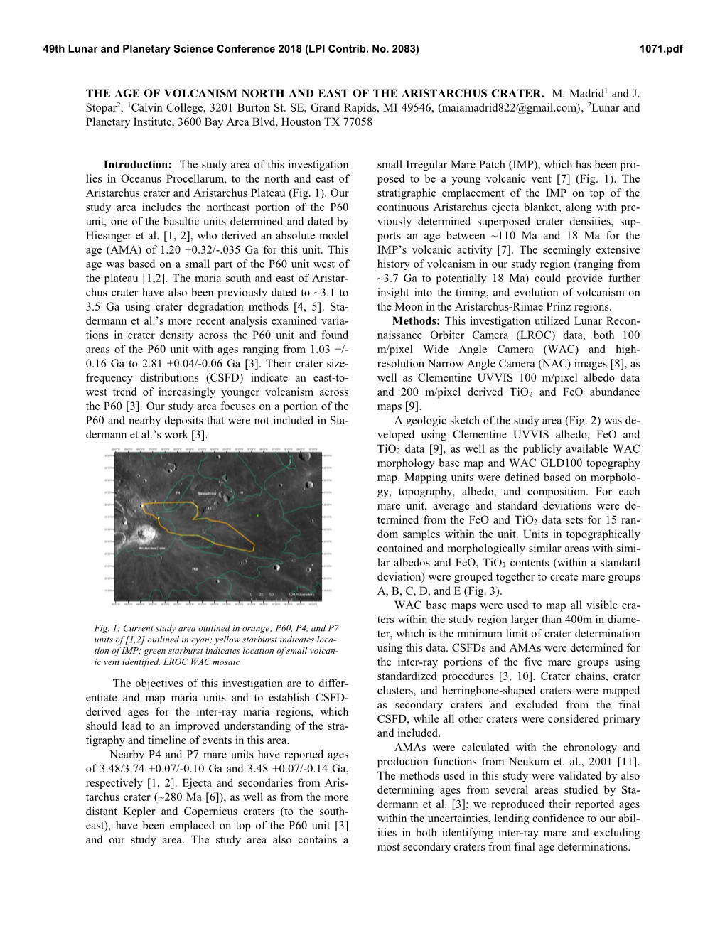 The Age of Volcanism North and East of the Aristarchus Crater