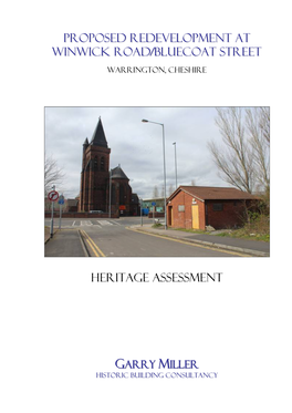 PROPOSED REDEVELOPMENT at WINWICK Road/Bluecoat Street: HERITAGE ASSESSMENT Page 2