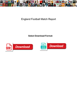 England Football Match Report