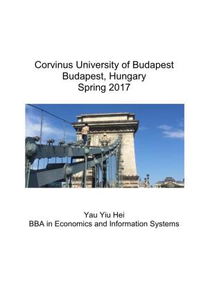 Corvinus University of Budapest Budapest, Hungary Spring 2017