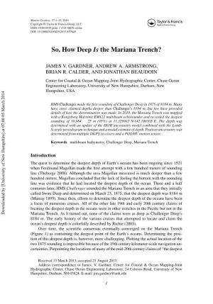 So, How Deep Is the Mariana Trench?