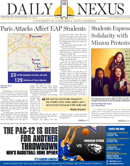 Paris Attacks Affect EAP Students Students Express