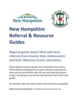 New Hampshire Referral & Resource Guides