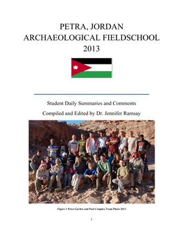 Daily Summaries from Petra, Jordan 2013