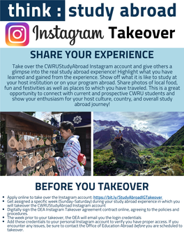 OEA Instagram Takeover Policy