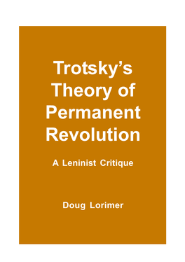 Trotsky's Theory of Permanent Revolution