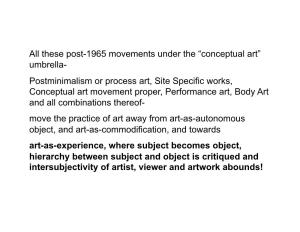 All These Post-1965 Movements Under the “Conceptual Art” Umbrella