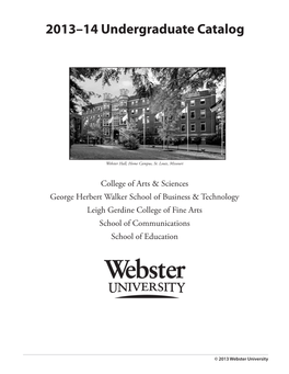 2013–14 Undergraduate Catalog