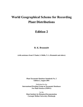 World Geographical Scheme for Recording Plant Distributions