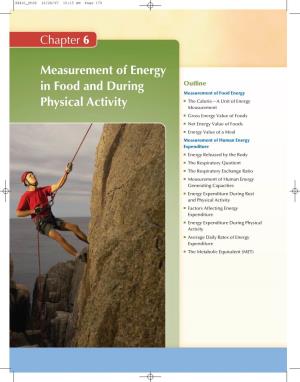 Measurement of Energy in Food and During Physical Activity 171