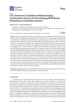 CO2 Emission Calculation Method During Construction Process for Developing BIM-Based Performance Evaluation System