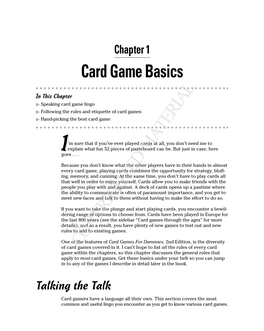 Card Game Basics