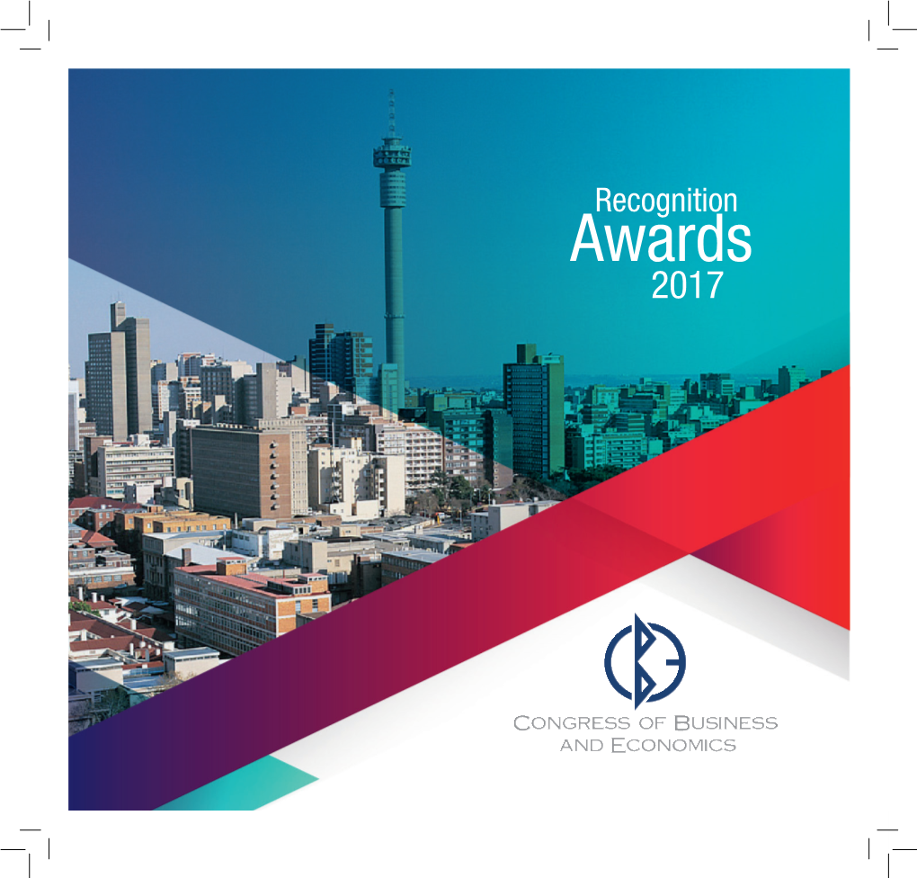 Awards 2017 Message from the Congress of Business and Economics