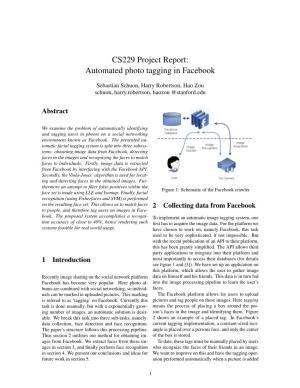 CS229 Project Report: Automated Photo Tagging in Facebook