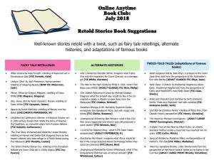 Retold Stories Book Suggestions