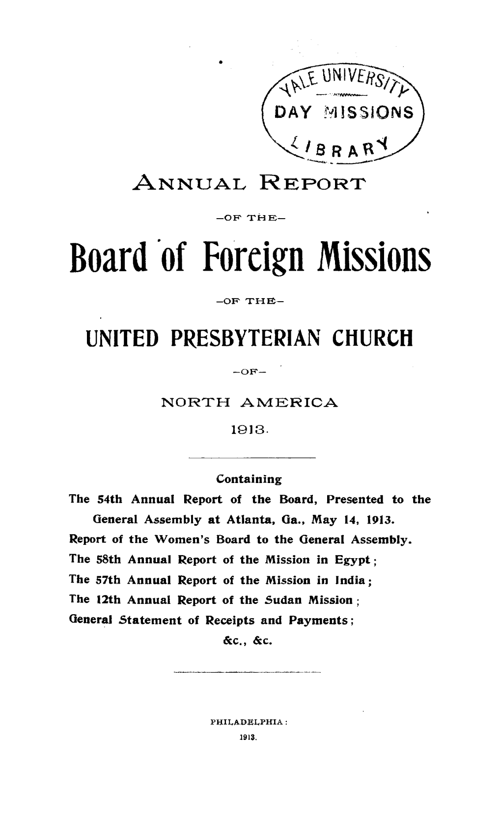 Board of Foreign Missions