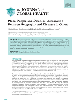 Association Between Geography and Diseases in Ghana