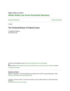 The Territorial Reach of Federal Courts