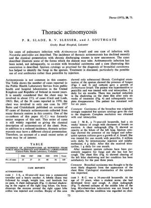 Thoracic Actinomycosis P