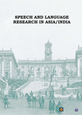 Speech and Language Research in Asia/India