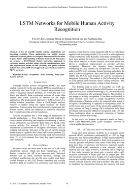 LSTM Networks for Mobile Human Activity Recognition