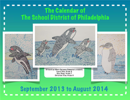 September 2013 to August 2014 the Calendar of the School