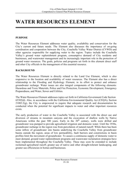 Water Resources Element
