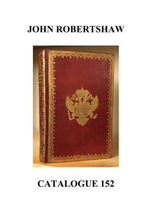 John Robertshaw Catalogue