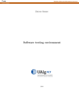 Software Testing Environment