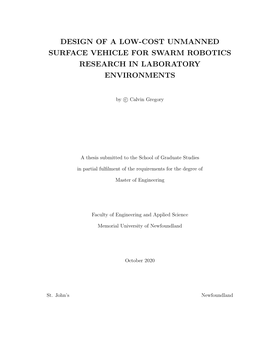 Design of a Low-Cost Unmanned Surface Vehicle for Swarm Robotics Research in Laboratory Environments