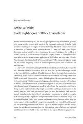 Arabella Fields: Black Nightingale Or Black Chameleon?