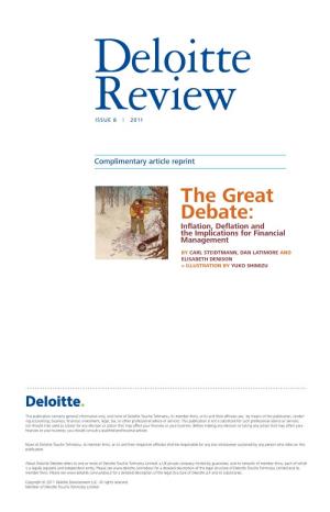 The Great Debate: Inflation, Deflation and the Implications for Financial Management