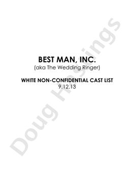 BEST MAN, INC. (Aka the Wedding Ringer)