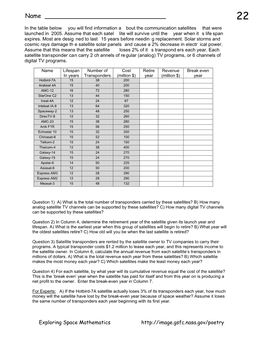 Problem 22, a Bit of Satellite Math