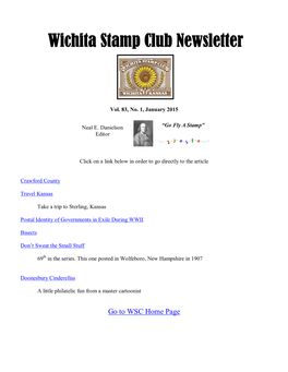 Wichita Stamp Club Newsletter