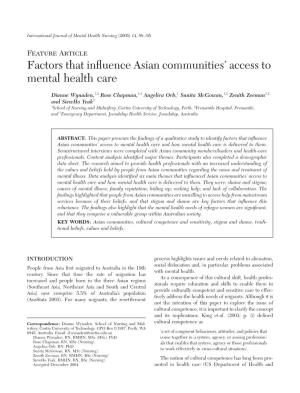 Factors That Influence Asian Communities' Access To